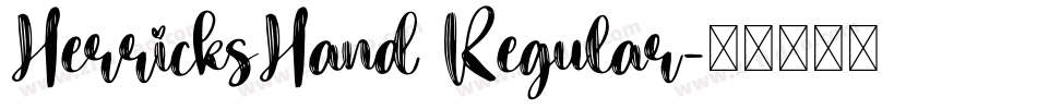 HerricksHand Regular字体转换
